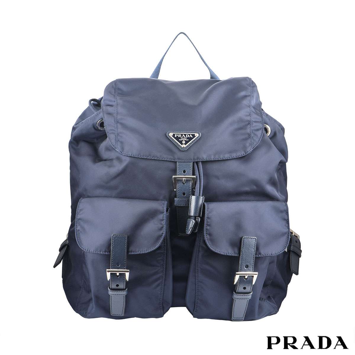 prada backpack blue